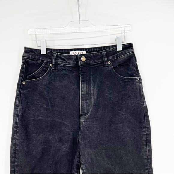 ROLLA’S Duster High Rise Slim Jeans 31 Faded Black - Picture 4 of 6